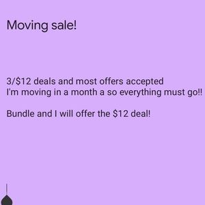 Moving sale!